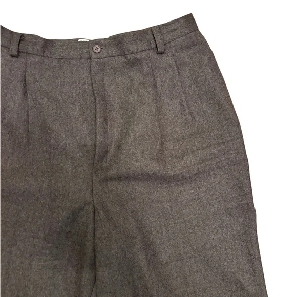 Gaston Jaunet Gray Wide-Leg Wool Trousers - Picture 2 of 4